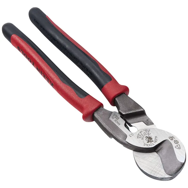Klein Tools Journeyman 10-Inch High-Leverage Cable Cutter With Built-In Stripper 1