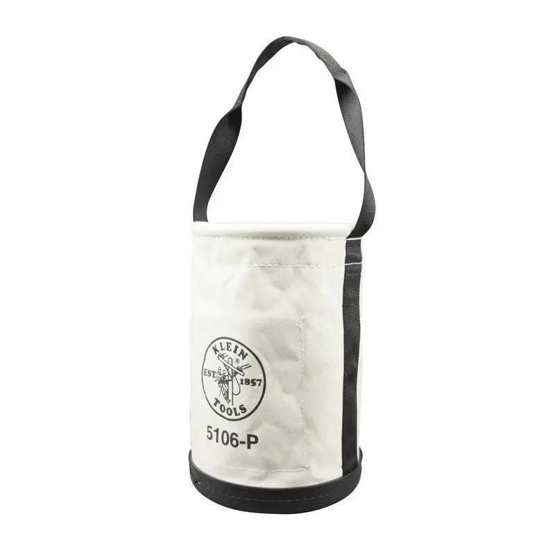 Klein Tools Straight-Wall Canvas Bucket With Internal Organizer Pockets 1