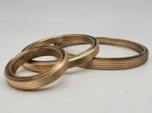 Low-Profile Bronze Urn And Vessel Threaded Rings – Lightweight Design 1