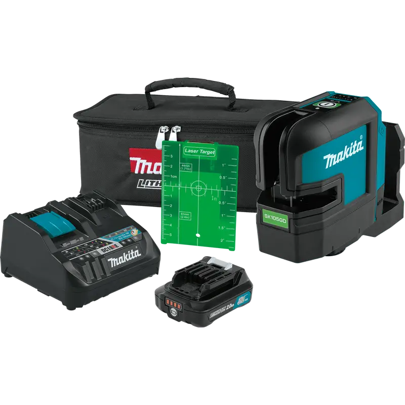 Makita 12V Max Cxt Green Cross-Line Laser Level Kit 1