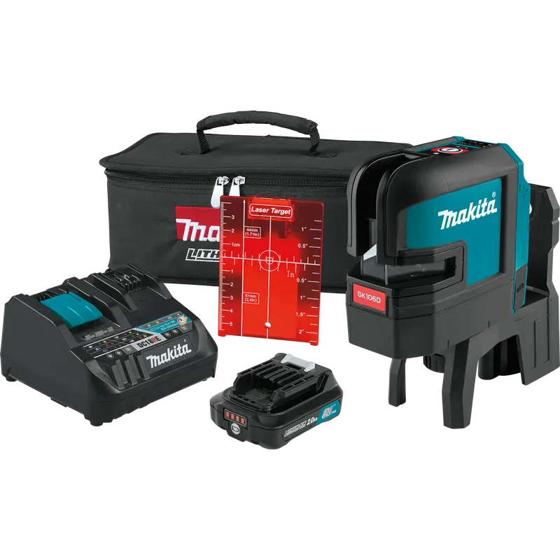 Makita 12V Max Cxt Red Cross-Line & 4-Point Laser Level Kit 1