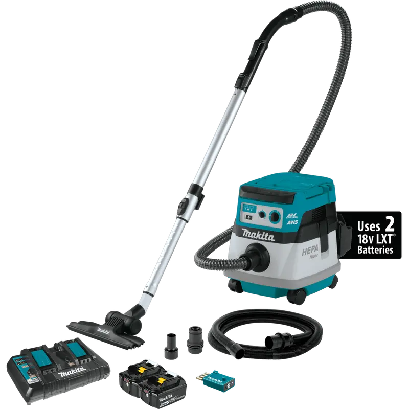 Makita 36V Dual-Battery 2.1-Gallon Hepa Dust Extractor Vacuum Kit 1