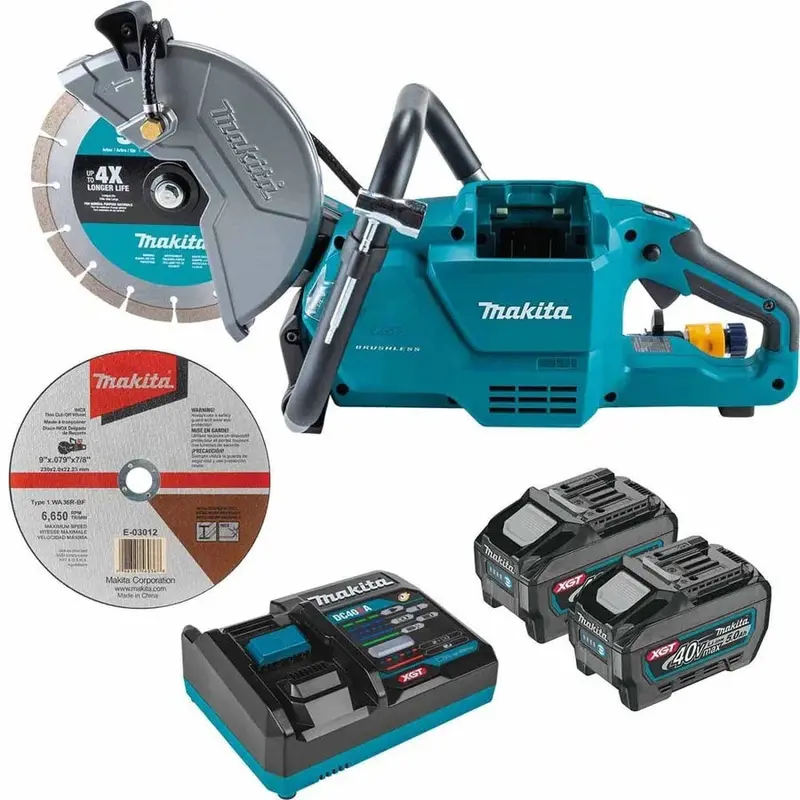 Makita 40V Xgt 9" Brushless Power Cutter Kit With Aft & Electric Brake (5.0Ah) 1