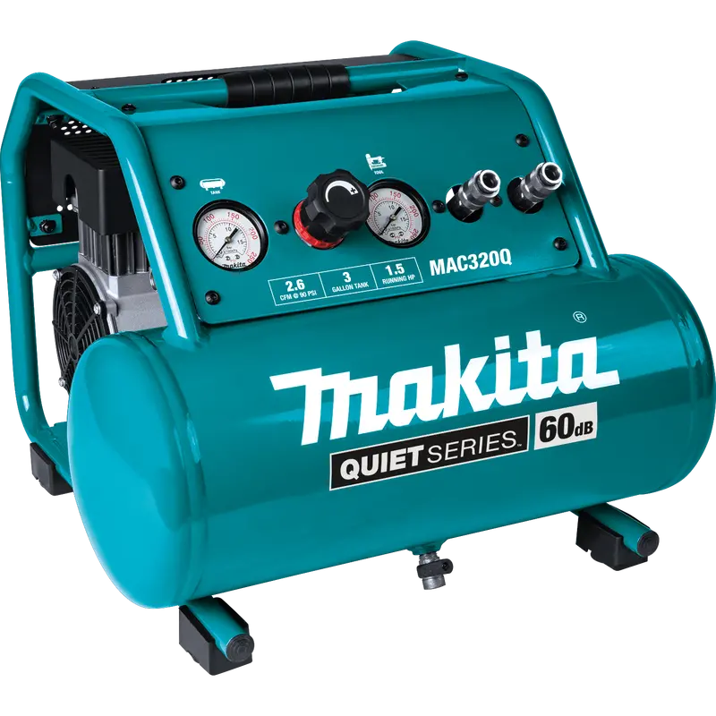 Makita Quiet Series 1.5 Hp 3-Gallon Oil-Free Electric Air Compressor 1