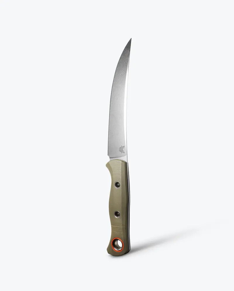 Meatcrafter® Outdoor Knife – Od Green G10, 6-Inch Trailing-Point Blade 1