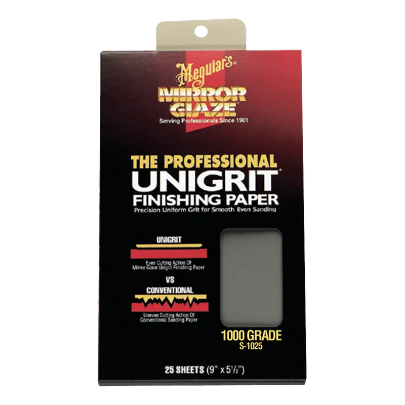 Meguiar'S Mirror Glaze Unigrit Finishing Paper – Pack Of 25 Precision Sheets 1