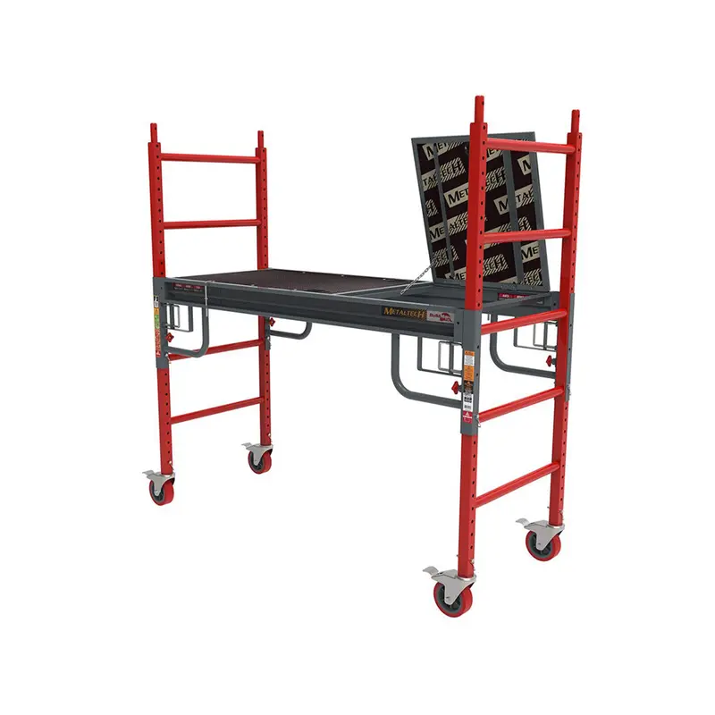 Metaltech Buildman 6-Foot Drywall Baker Scaffold With Sturdy Steel Frame 1