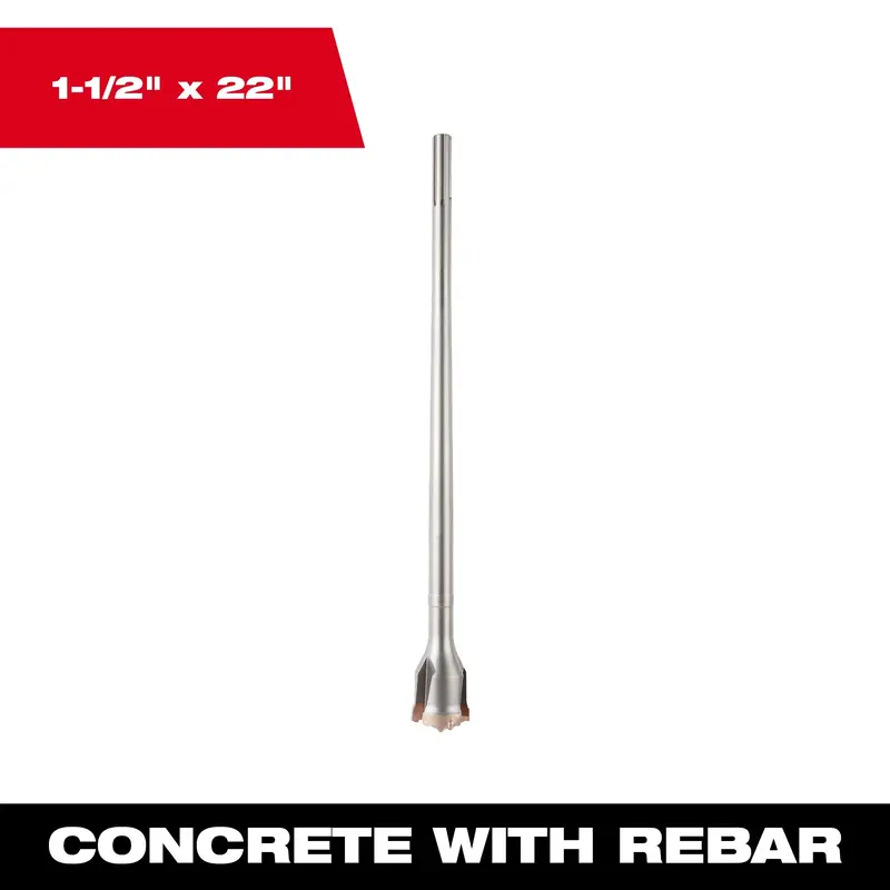 Milwaukee 1-1/2" X 22" Sds Max Tunnel Bit For Heavy-Duty Drilling – Model 48-20-5302 1