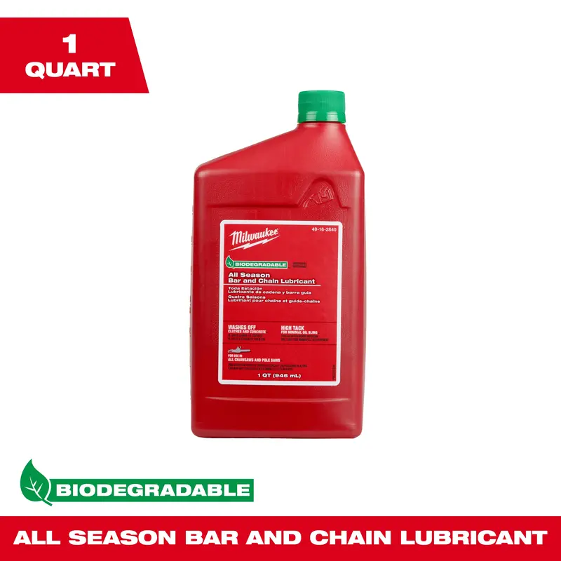 Milwaukee 1-Quart Biodegradable All-Season Bar & Chain Lubricant 1