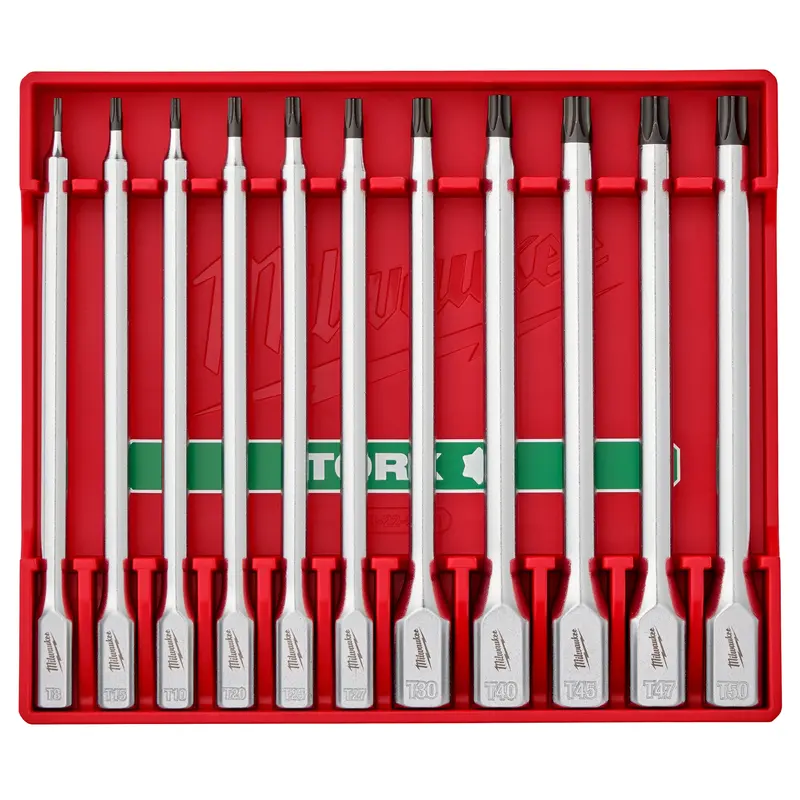 Milwaukee 11-Piece Long-Socket Set – Compatible With 1/4" And 3/8" Drives (48-22-9534) 1