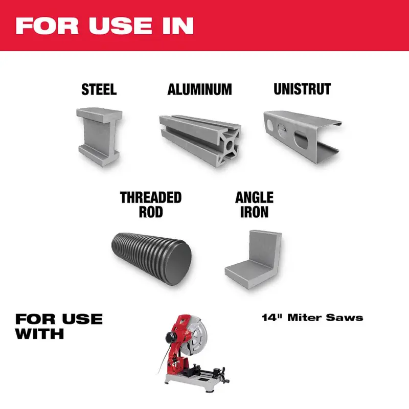 Milwaukee 12-Inch Metal Cutting Circular Saw Blade – 60-Tooth Carbide (48-40-4265) 1