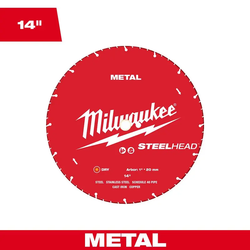 Milwaukee 14-Inch Steelhead Diamond Blade For Metal Cutting – Model 49-93-7840 1