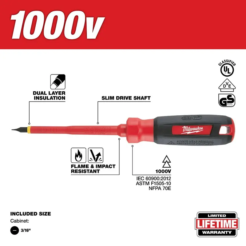 Milwaukee 3-Piece 1000V Insulated Hand Tool Screwdriver Set – Model 48-22-2231 1
