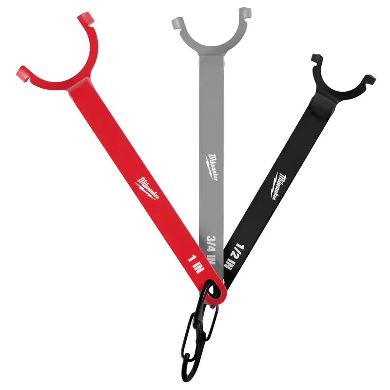 Milwaukee 3-Piece Locknut Wrench Set – Heavy-Duty Hex Key Style 1
