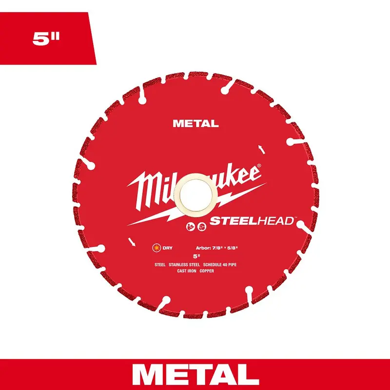 Milwaukee 5-Inch Steelhead Diamond Blade For Metal Cutting – Model 49-93-7810 1