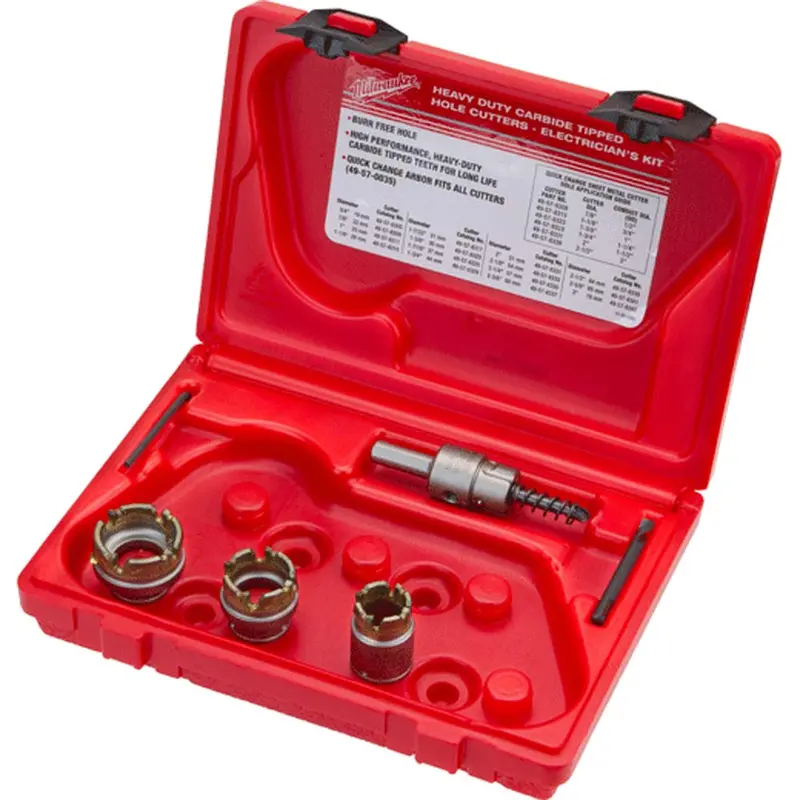 Milwaukee 5-Piece Electrician-Specific Carbide Hole Cutter Set (49-22-8300) 1