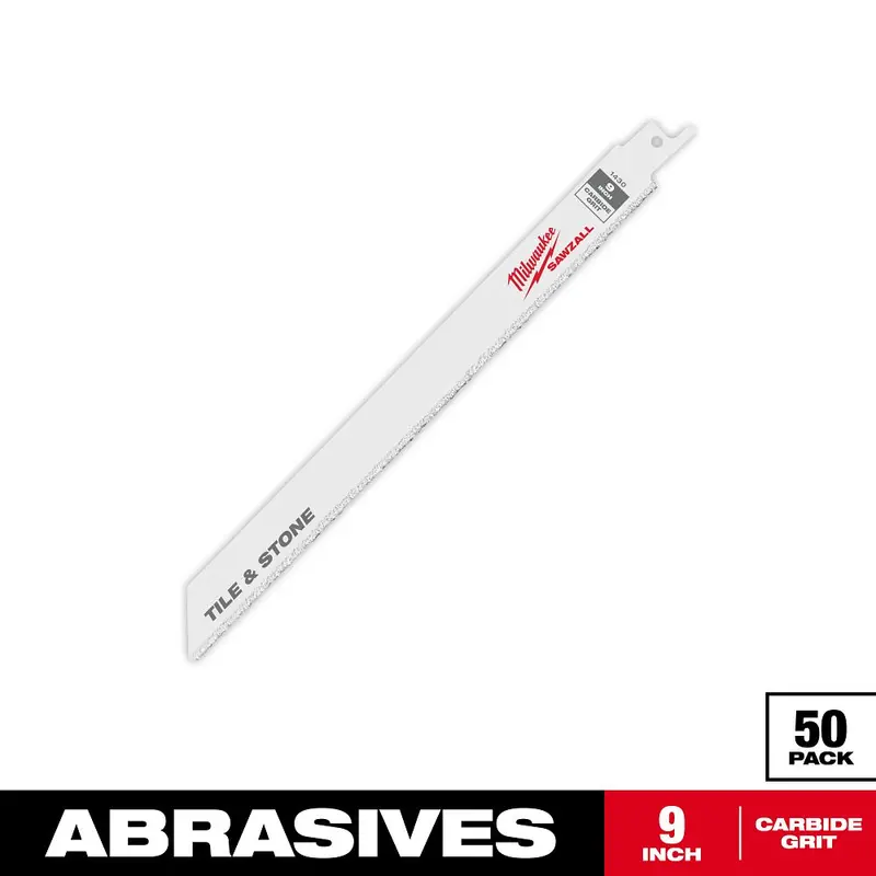 Milwaukee 6" Carbide Grit Reciprocating Saw Blade (10-Pack) 1