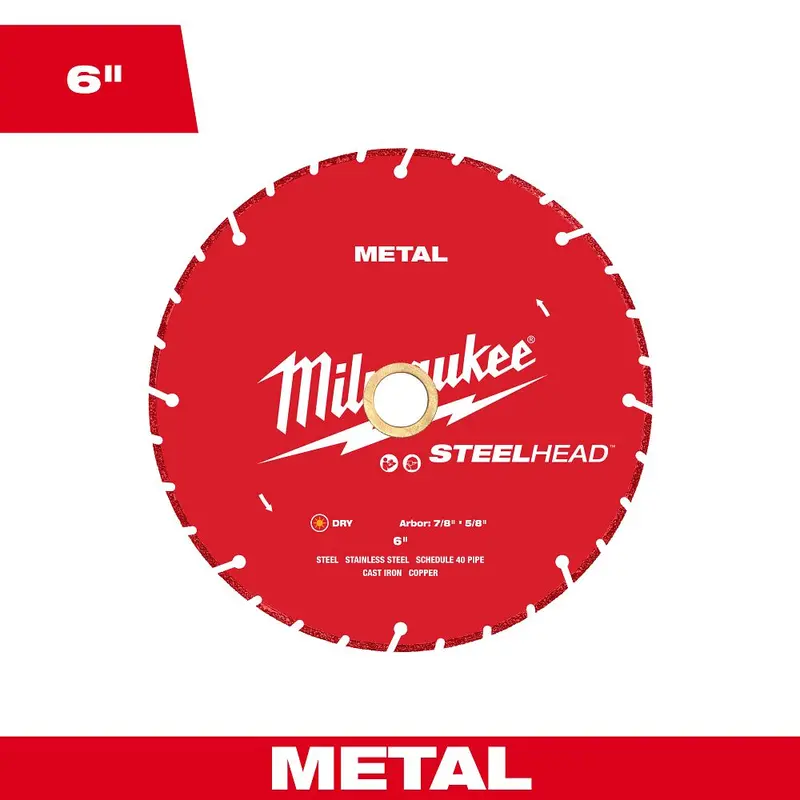 Milwaukee 6-Inch Steelhead Diamond Blade For Metal – Model 49-93-7815 1