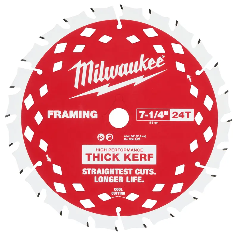 Milwaukee 7-1/4" Thick-Kerf Circular Saw Blade – Bulk Pack (48-41-0740) 1