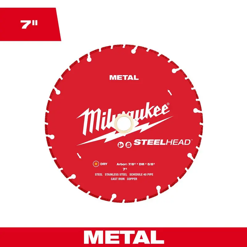 Milwaukee 7-Inch Steelhead Diamond Blade For Metal Cutting – Model 49-93-7820 1