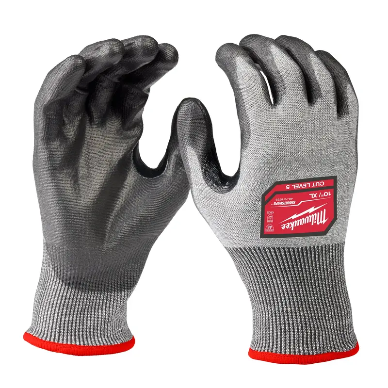 Milwaukee Cut Level 5 Pu-Coated Safety Gloves – Xl, Breathable Mesh Back (Model 48-73-8753E) 1