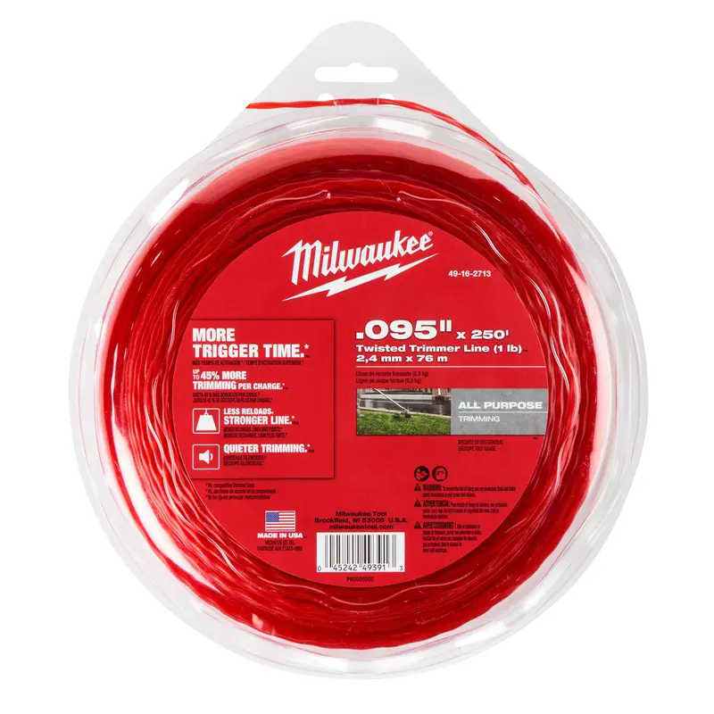 Milwaukee Dual-String Trimmer Line – 0.095" – Model 49-16-2713 1