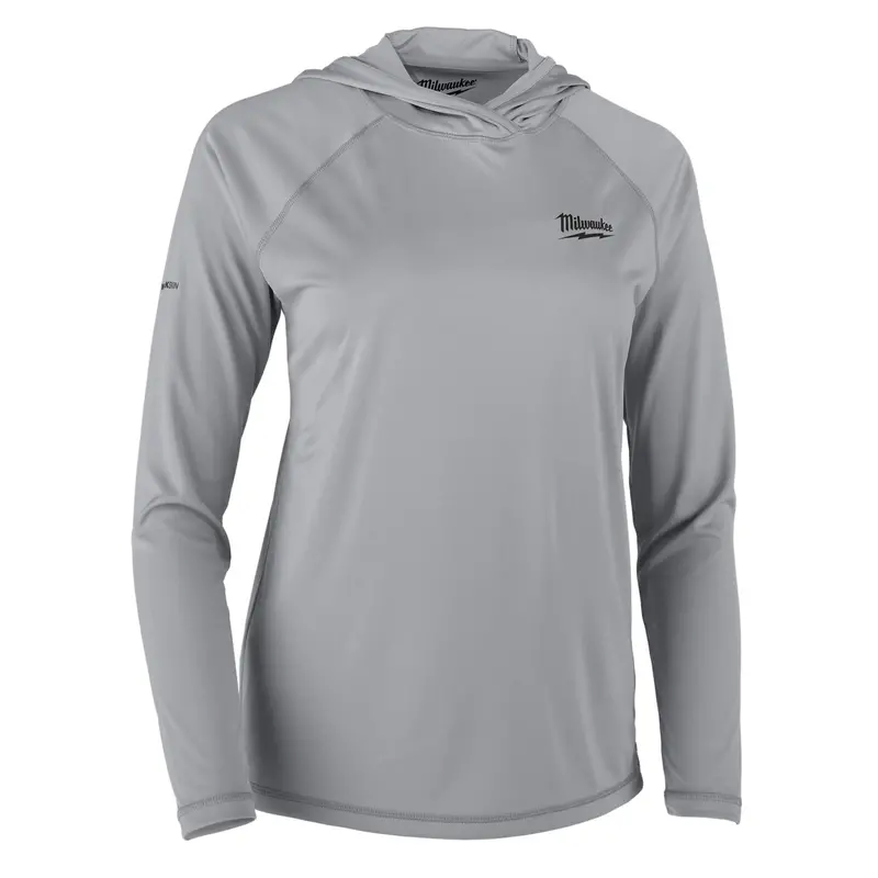 Milwaukee F550G-Xs Workskin Women’S Sun-Resistant Hooded Shirt – Gray, Extra Small 1