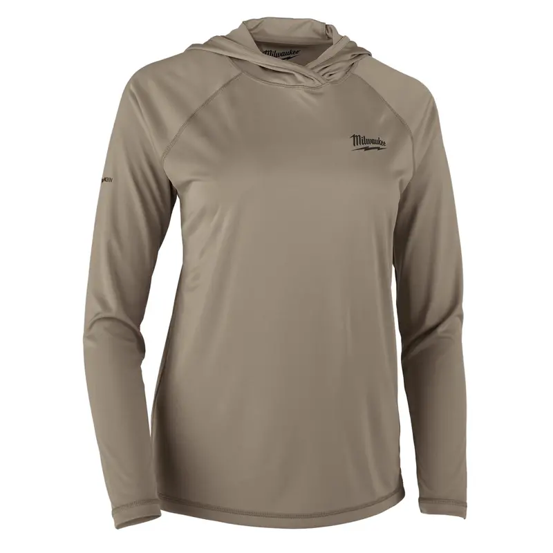 Milwaukee F550N-Xs Workskin Women’S Lightweight Hooded Sun Protection Top – Sandstone, Extra Small 1