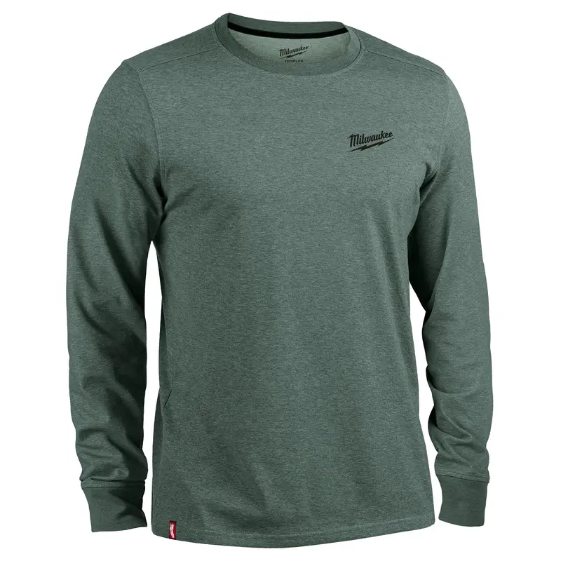 Milwaukee Freeflex Slate Green Long-Sleeve Hybrid Work Tee – Xl 1
