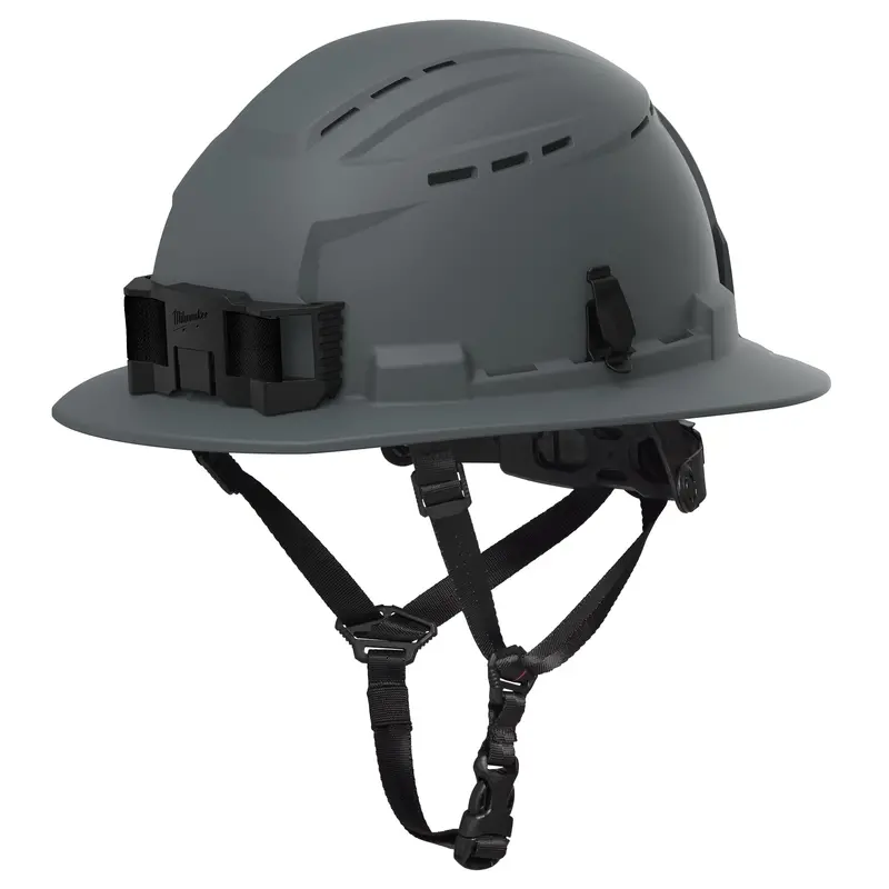 Milwaukee Gray Full-Brim Type 2 Safety Helmet – Class C, Vented (Model 48-73-1664) 1