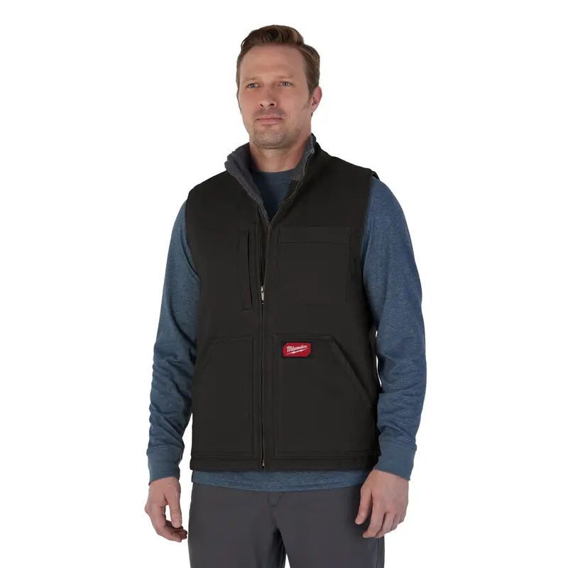 Milwaukee Gridiron Sherpa-Lined Work Vest – Black, 3X-Large, Model 801B-3X 1