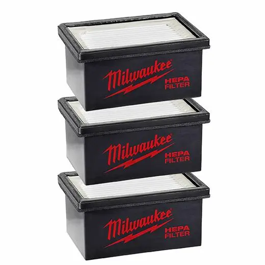 Milwaukee Hammervac Hepa Filter Replacement – 3-Pack (49-90-2306) 1