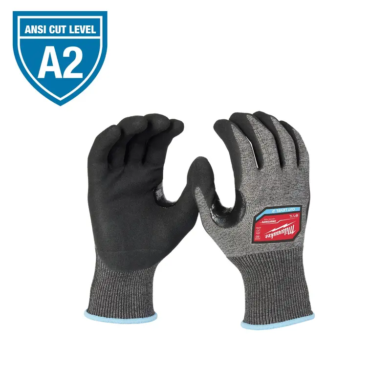 Milwaukee High-Dexterity Nitrile Dipped Gloves – Cut Level 2, Extra-Large 1