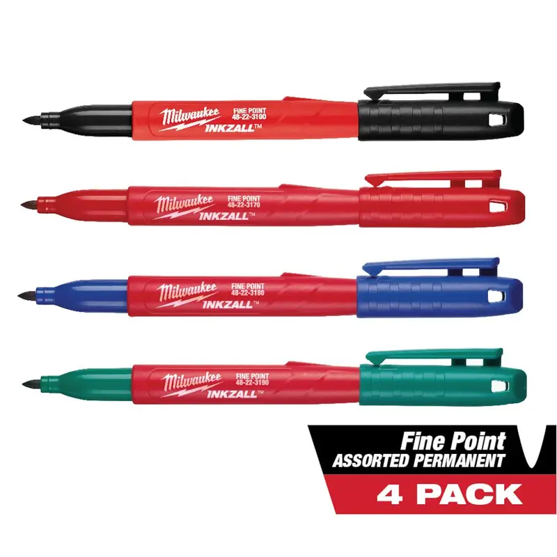 Milwaukee Inkzall Fine-Point Black Jobsite Marker – Quick-Dry Formula 1