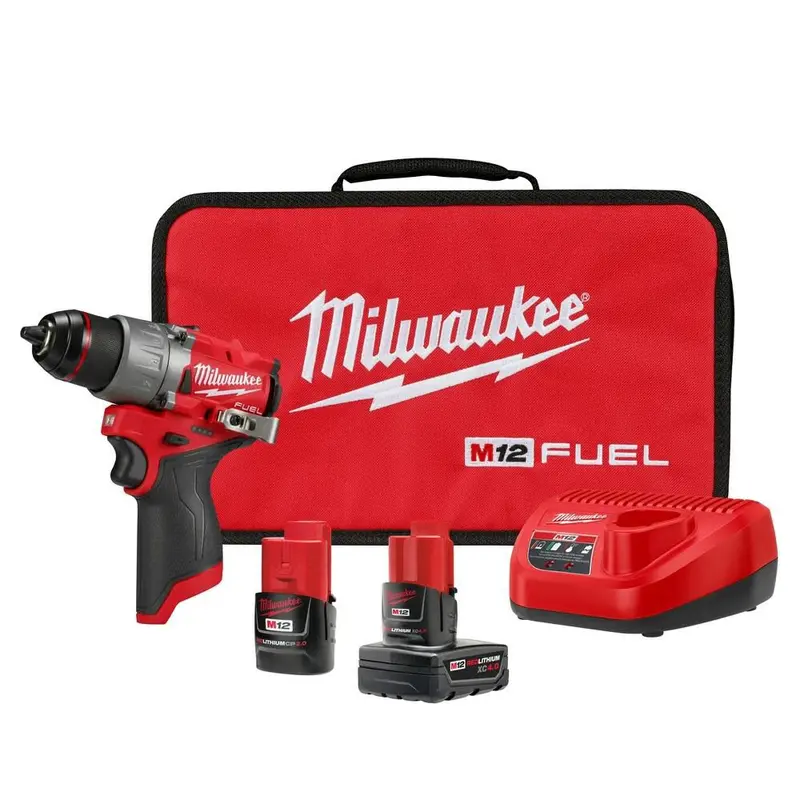 Milwaukee M12 Fuel 1/2" Drill/Driver Kit (3403-22) + Free M12 3/8" Cordless Ratchet (2457-20) 1