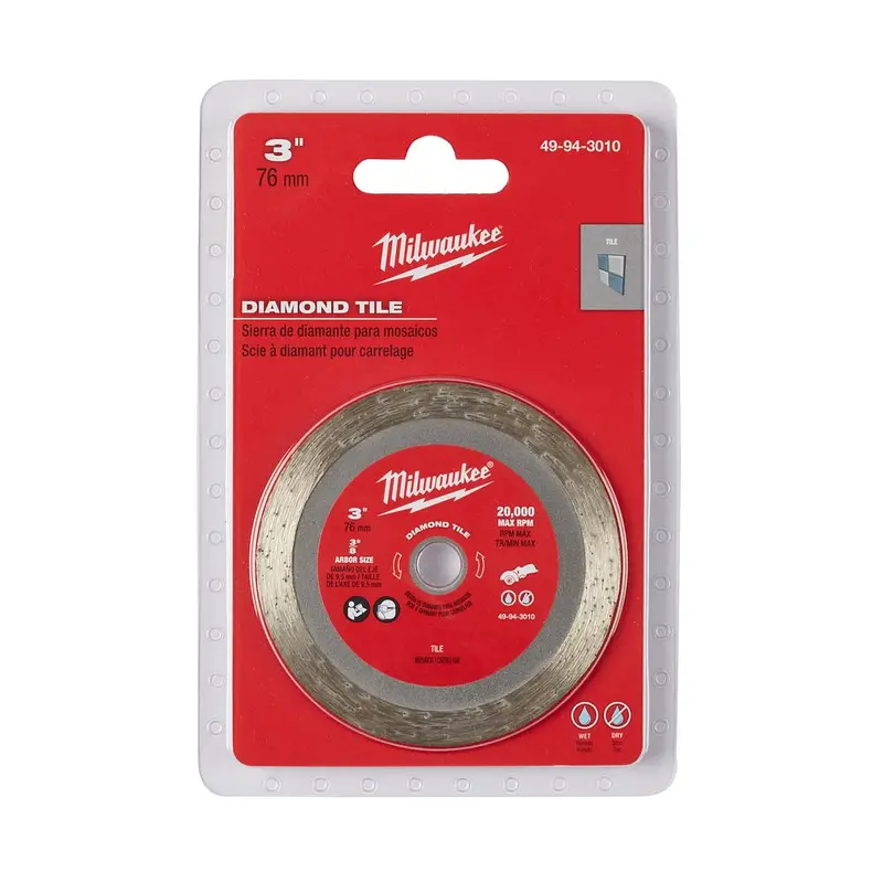 Milwaukee M12 Fuel 3-Inch Diamond Tile Cutting Blade – 49-94-3010 1