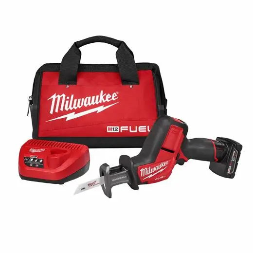 Milwaukee M12 Fuel Hackzall Reciprocating Saw Kit (2520-21Xc) + Free Compact Inflator (2475-20) 1