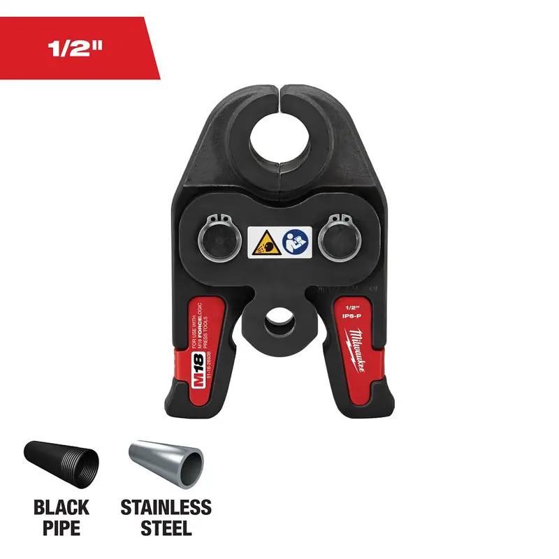Milwaukee M18 Black Iron Press Jaw Kit For Viega Megapress – 1/2 To 1-Inch Range (Model 49-16-2650B) 1