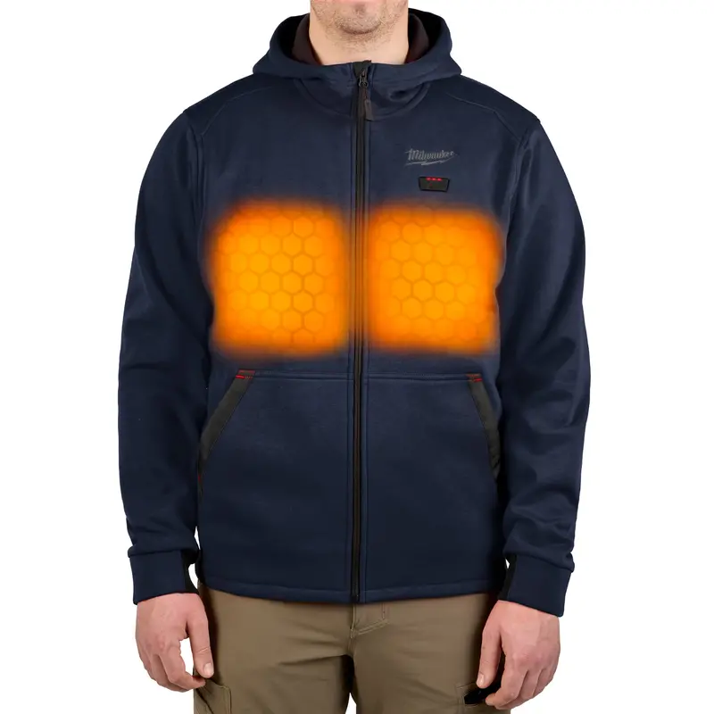 Milwaukee M200U-202X Heated Hoodie – Blue, Double-Extra-Large (Hoodie Only) 1