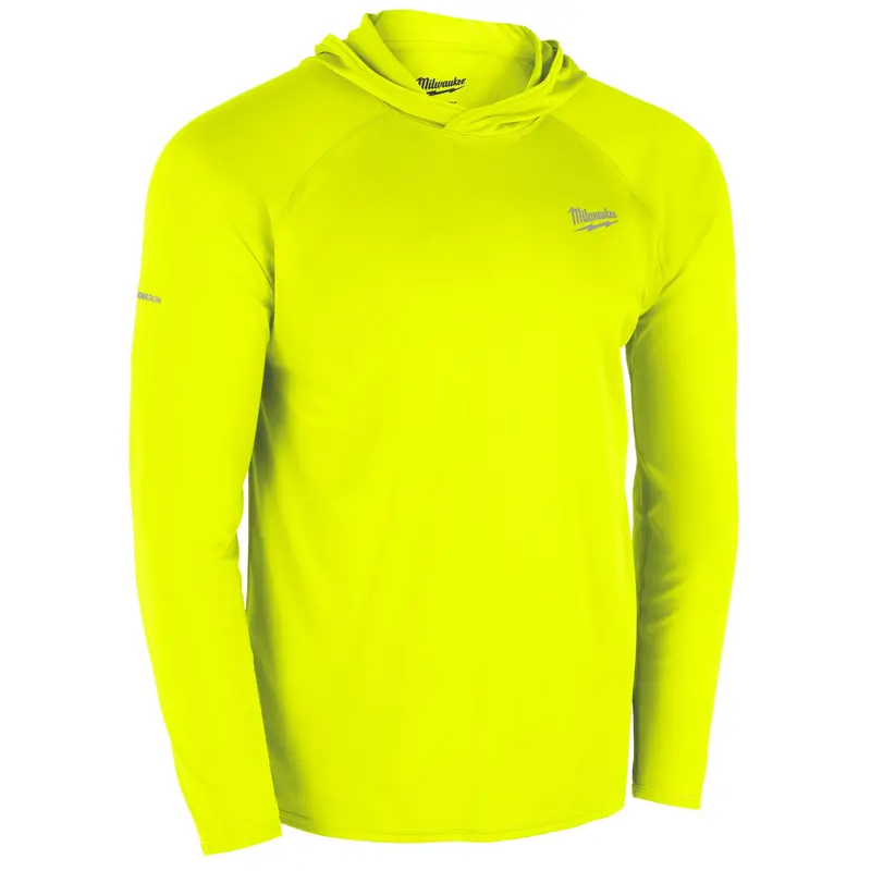 Milwaukee M550Y-2X Workskin Men’S/Unisex Hooded Sun Protection Shirt – Yellow, Size 2X 1
