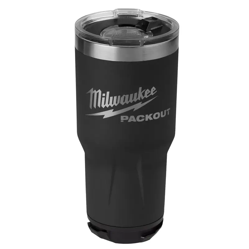 Milwaukee Packout 30 Oz Vacuum-Insulated Tumbler – Black Thermal Cup 1