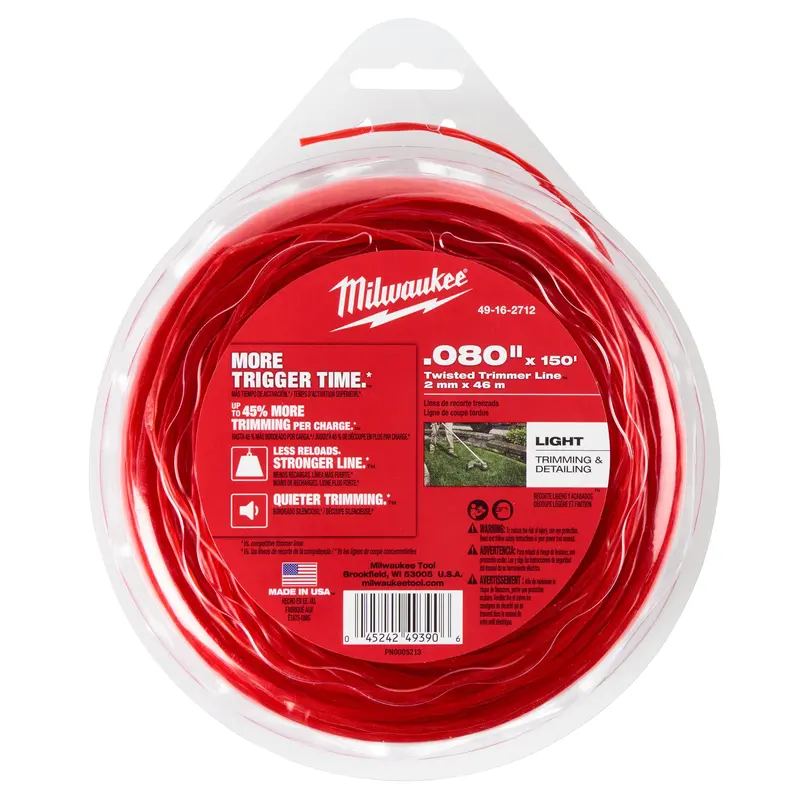 Milwaukee Round Trimmer Line – 0.080" – Model 49-16-2712 1