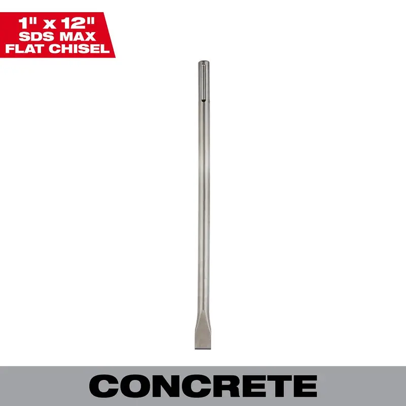 Milwaukee Sds-Max 1-Inch X 12-Inch Cold Chisel For Precision Metalwork 1