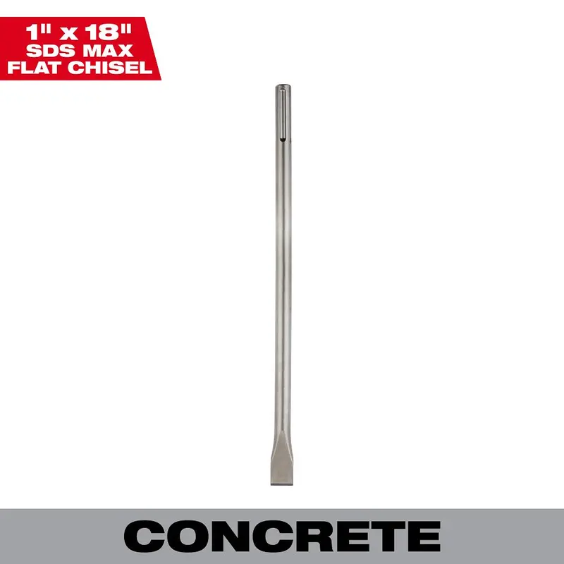 Milwaukee Sds-Max 1-Inch X 18-Inch Cold Chisel For Heavy-Duty Striking 1