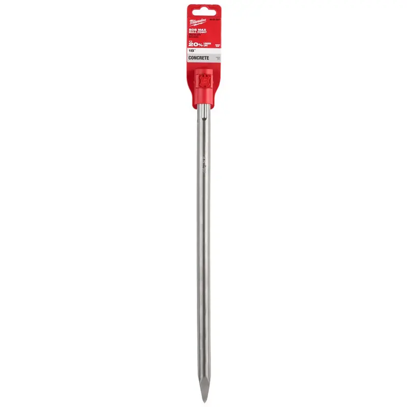 Milwaukee Sds-Max 18-Inch Bull Point Chisel For Deep Structural Demolition 1