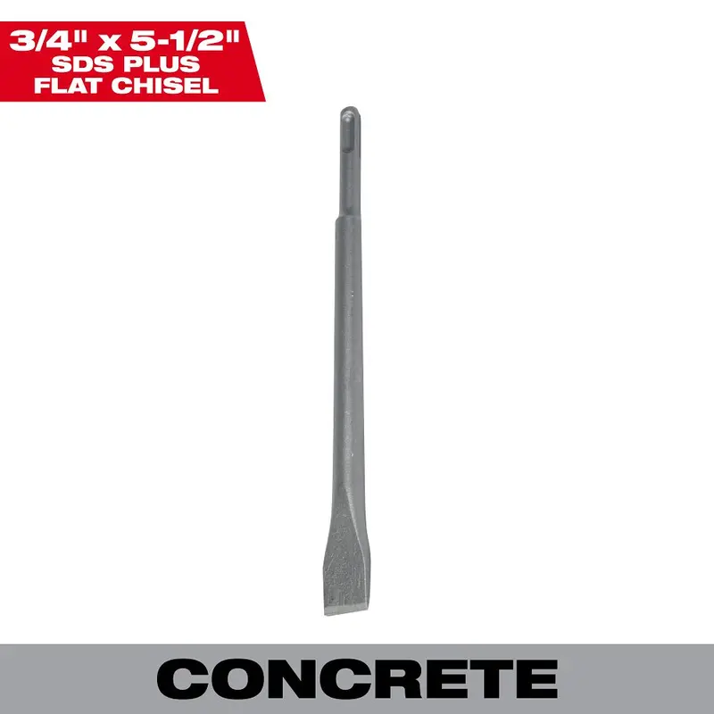 Milwaukee Sds-Plus 5.5-Inch Flat Chisel For Compact Demolition Tasks 1