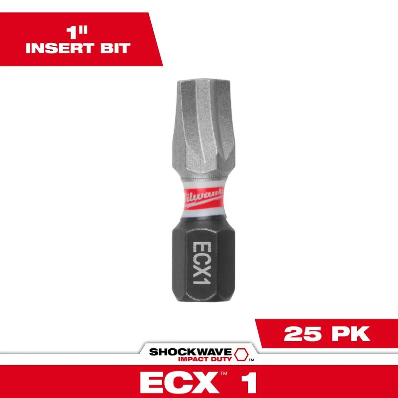 Milwaukee Shockwave Impact Duty 1" T25 Torx Bit – 25-Piece Pack (48-32-4741) 1