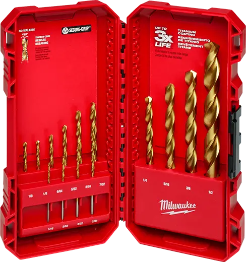 Milwaukee Thunderbolt Titanium Drill Bit Set – 14-Piece Professional Kit (48-89-0011) 1