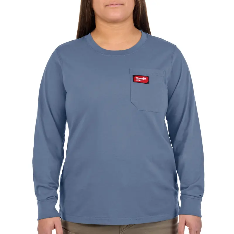 Milwaukee Women'S Gridiron Long Sleeve Pocket T-Shirt – Blue, Xl (F551U-Xl) 1
