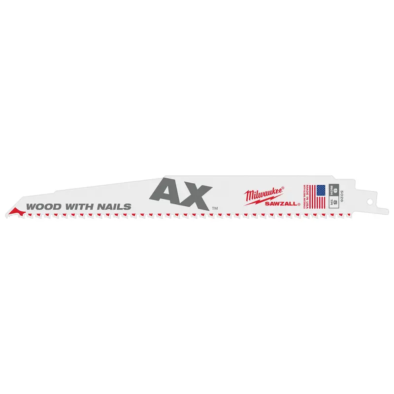 Milwaukee Wood-Cutting Sawzall Blade – 9 In., 8 Tpi (48-01-2006) 1